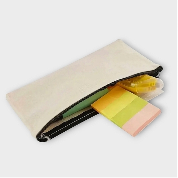 Floral Print Cosmetic, Storage Canvas Like Bag - Picture 3 of 9